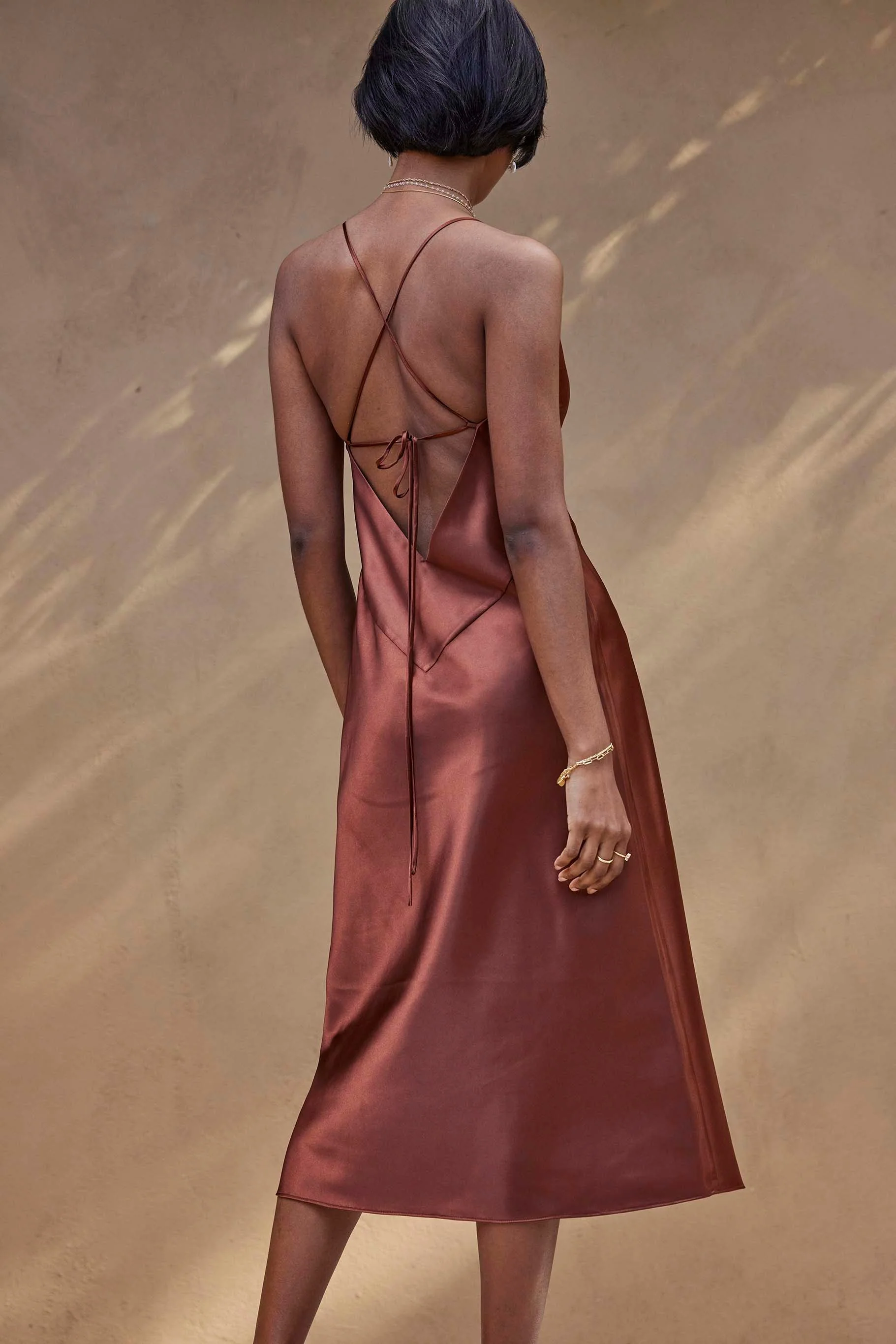 Silky Satin Midi Copper - Image 2