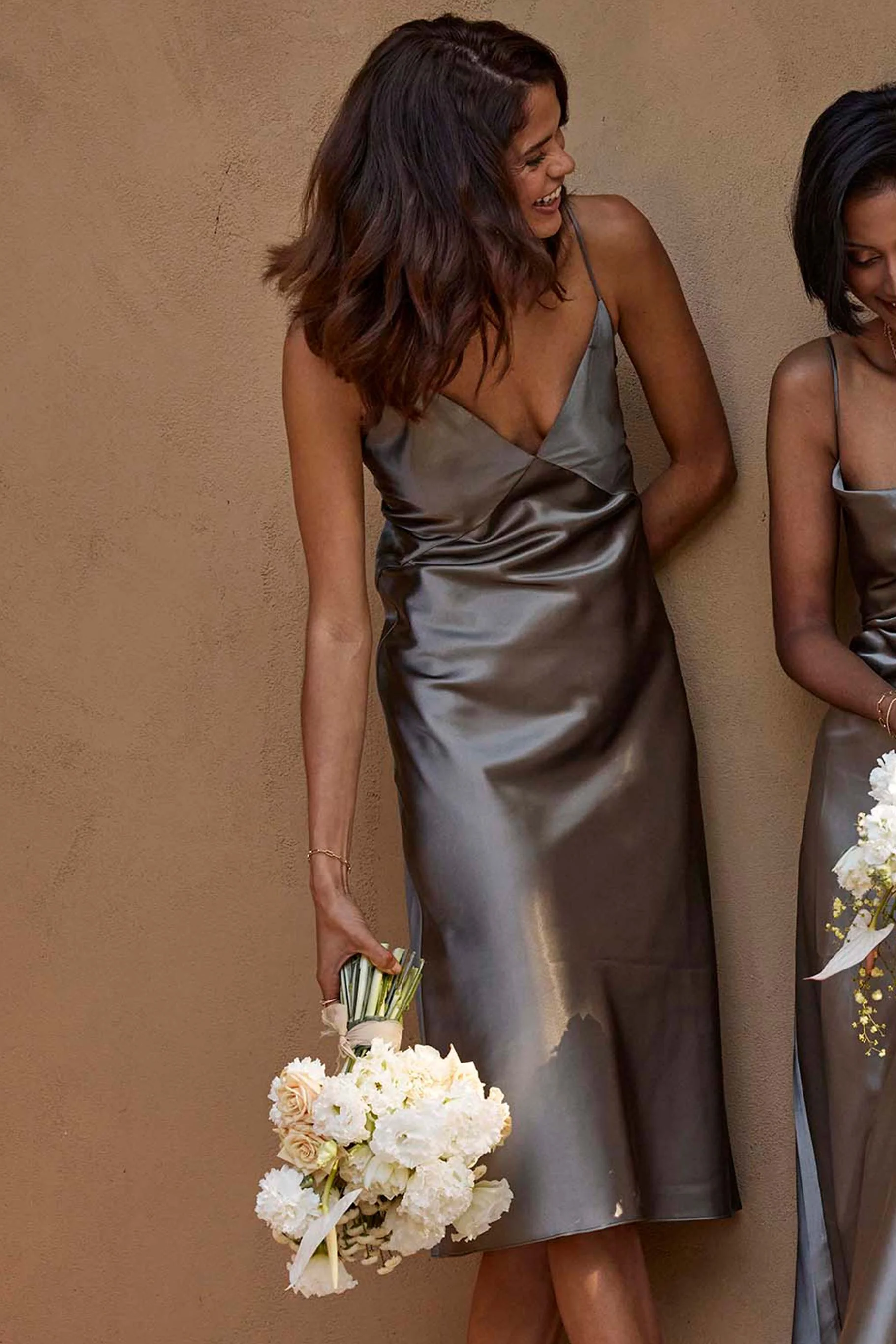 Silky Satin Midi Olive - Image 7